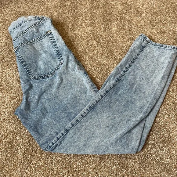 ASOS jeans high waist straight leg acid/stone washed denim pants SZ 26"X36" - Picture 7 of 8